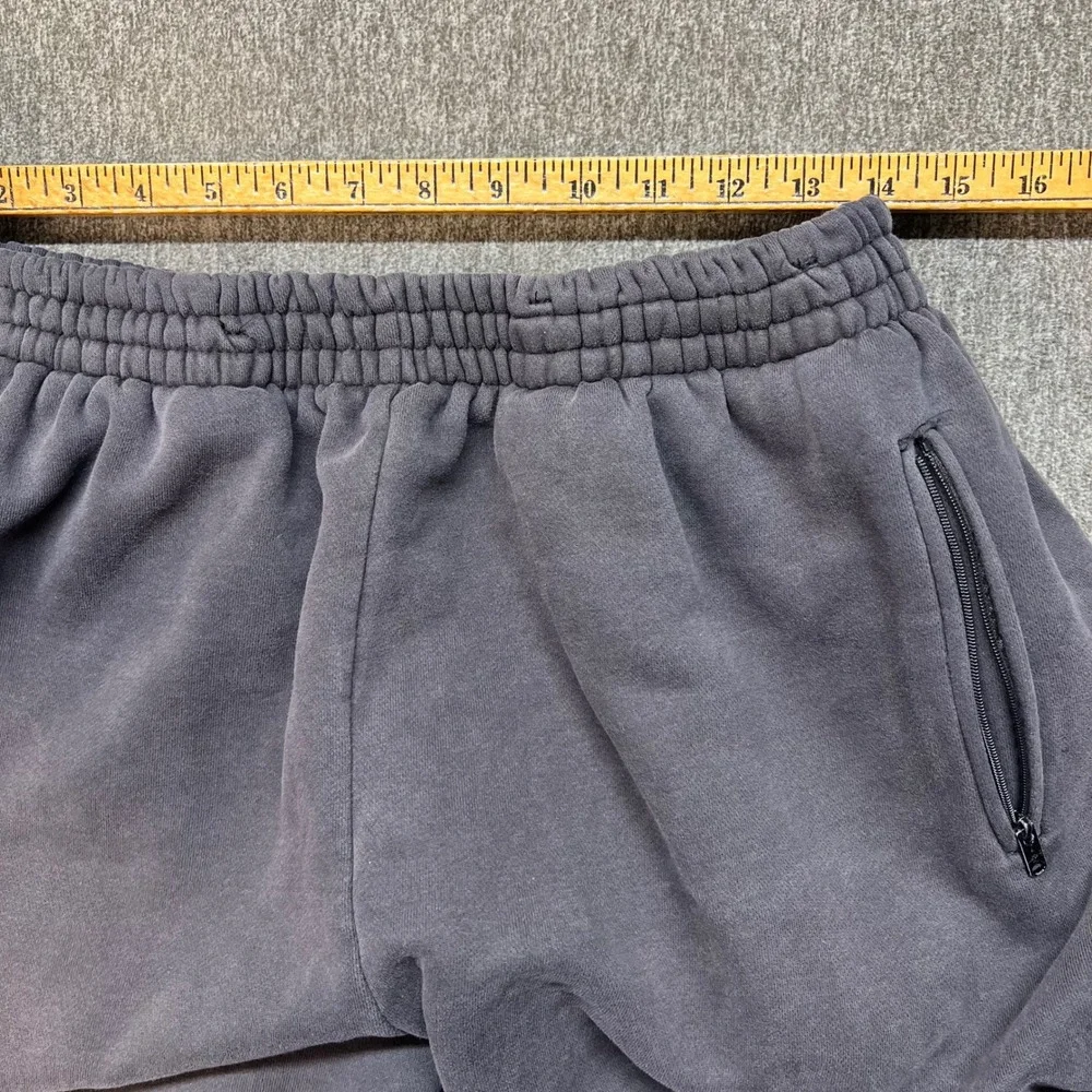 Yeezy Season 6 Sweatpants Mens XL Charcoal Grey Cotton Zip Pocket Joggers USA